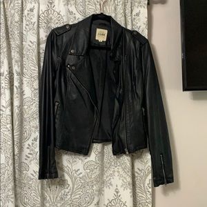 faux leather jacket